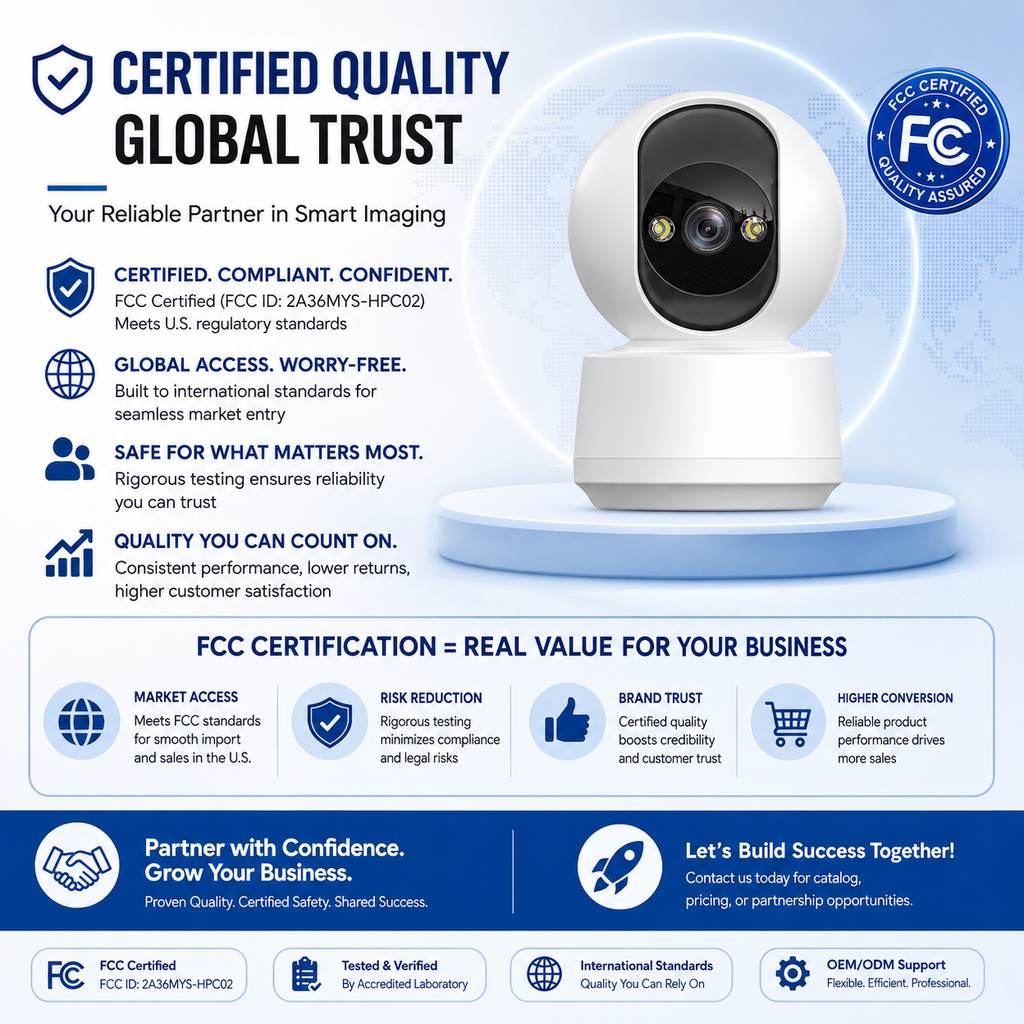 HPC01 2K Indoor Security Camera with Two-Way Talk & 360° View