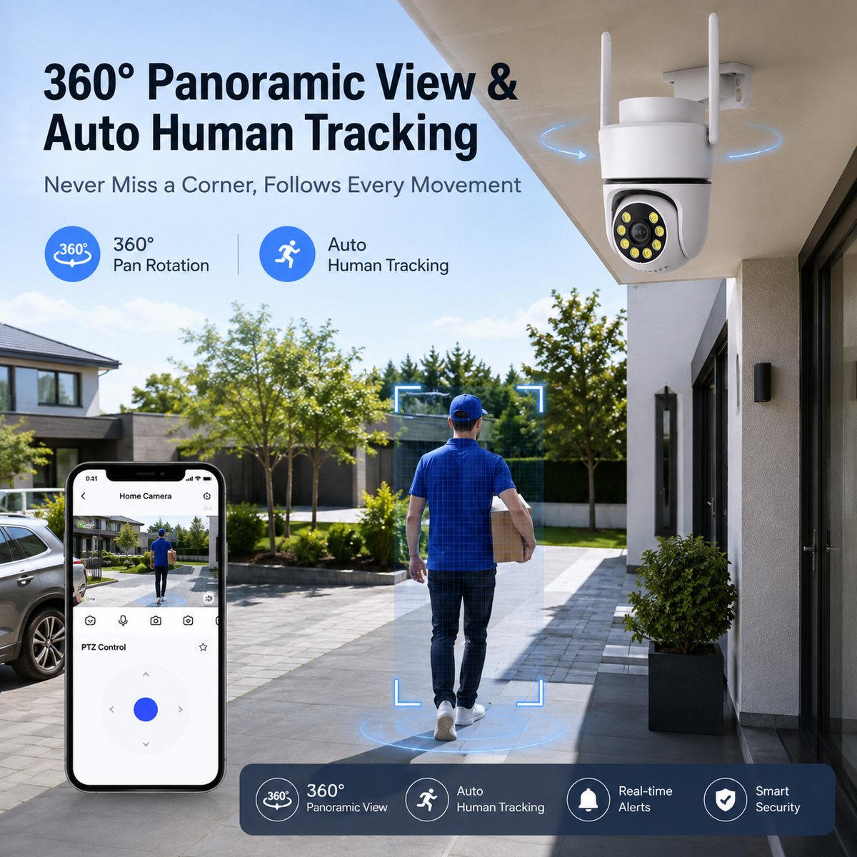 YOOSEE HPC03 2K PTZ Outdoor Security Camera